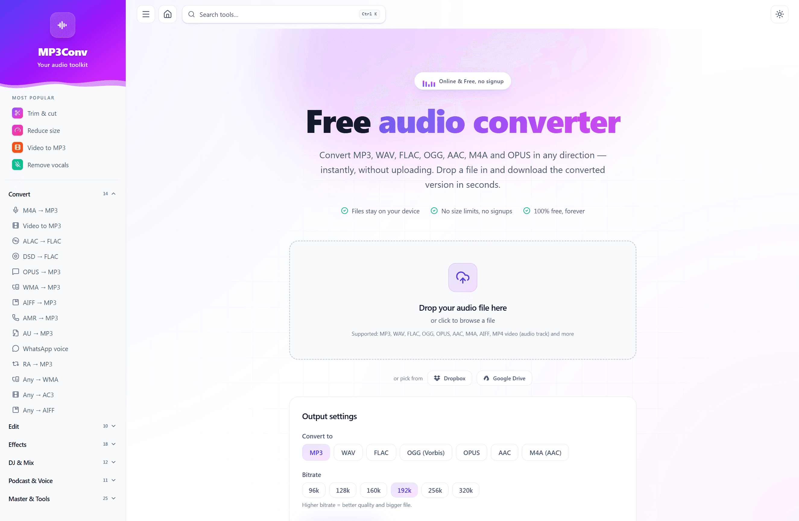 MP3Conv — project preview